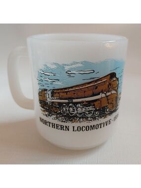 VINTAGE Glasbake Milk Glass Mug CN RAIL Purchases and Stores Great Lakes…